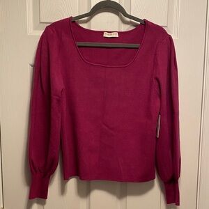 Skies Are Blue Curvy Orchid Knit Sweater…